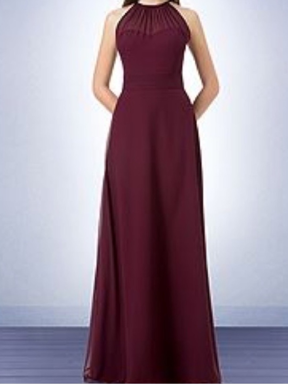 NWT Style 1214 Bill‎ Levkoff Plum/Magenta Bridesmaid Dress